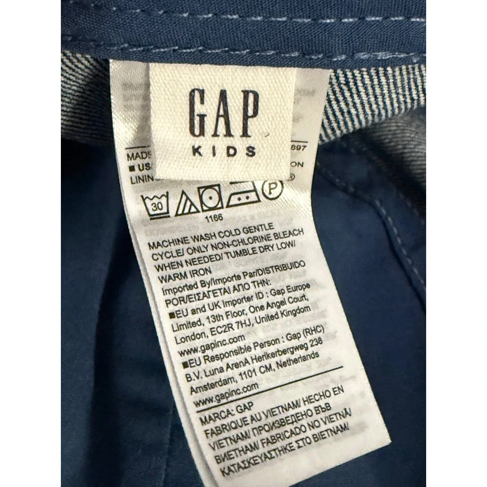 Gap Kids Blue Denim Baseball Cap Hat Adjustable S/M NWT 820348-00-1